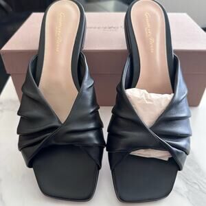 Gianvito Rossi Selene Sandal Nappa Black EU 36.5 (MSRP $895)